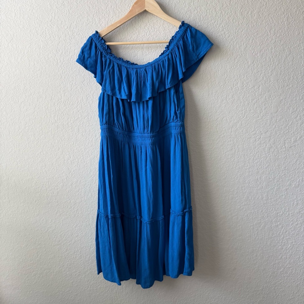 Tommy Bahama Caicos Crinkle Off-the-Shoulder Short Dress - Picture 2 of 4